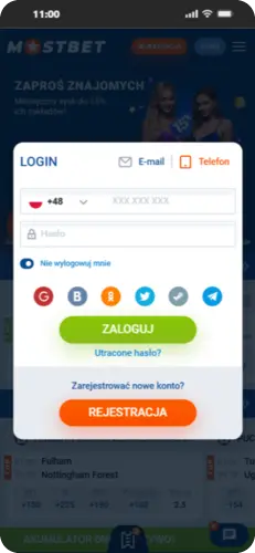 Proces logowania przez e-mail na Mostbet zaloguj sie